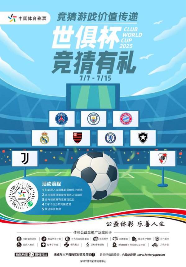 燃情世俱杯,竞猜有好礼丨深圳体彩邀您分享足球盛宴!